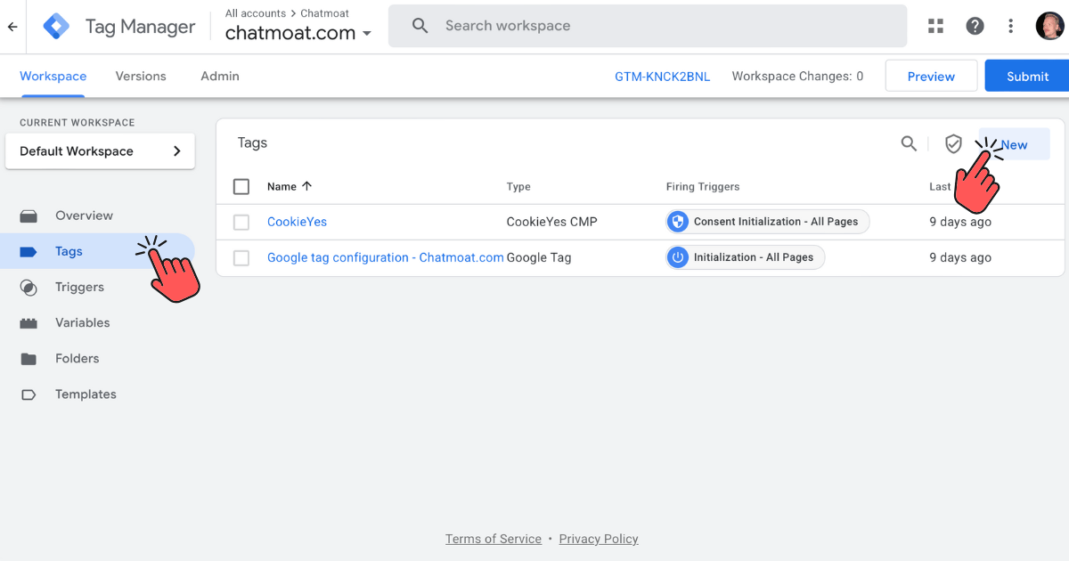 Create a new tag in Google Tag Manager